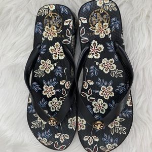 Tory Burch Thandie Floral Flip Flops